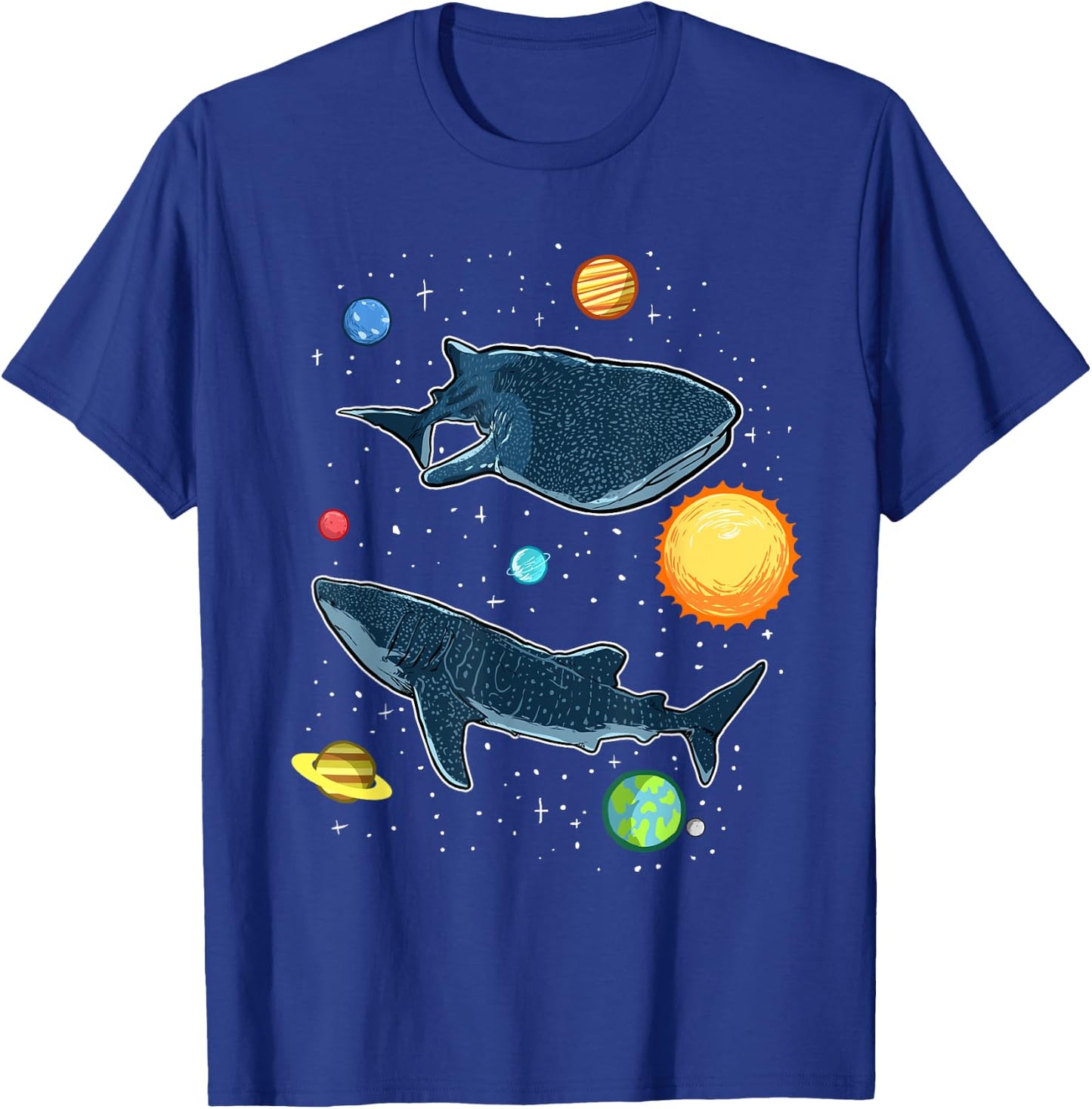 Sharks In The Galaxy Funny Whale Shark Lover T-Shirt - T-Shirt | Royal