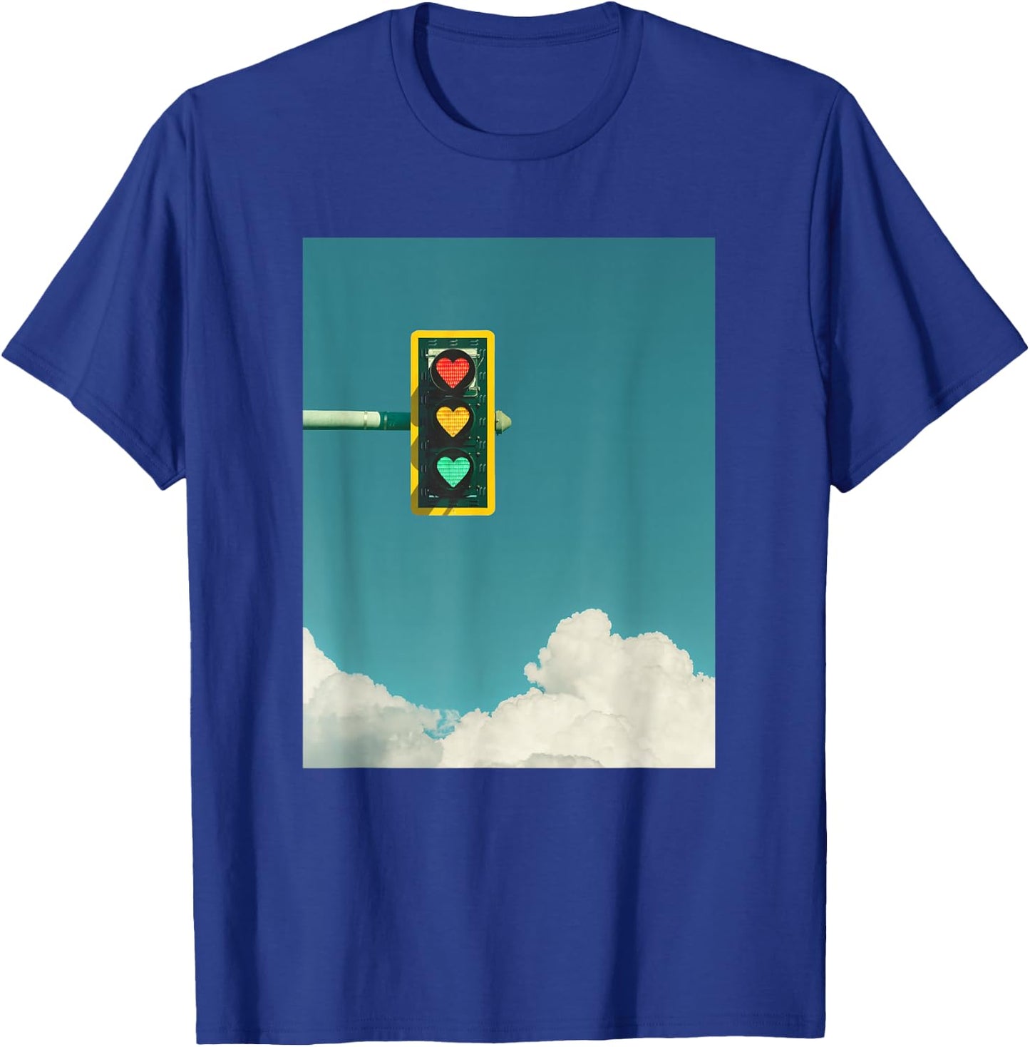 Indie Aesthetic y2k Light Traffic Heart Teen Girls 90s T-Shirt - T-Shirt | Royal