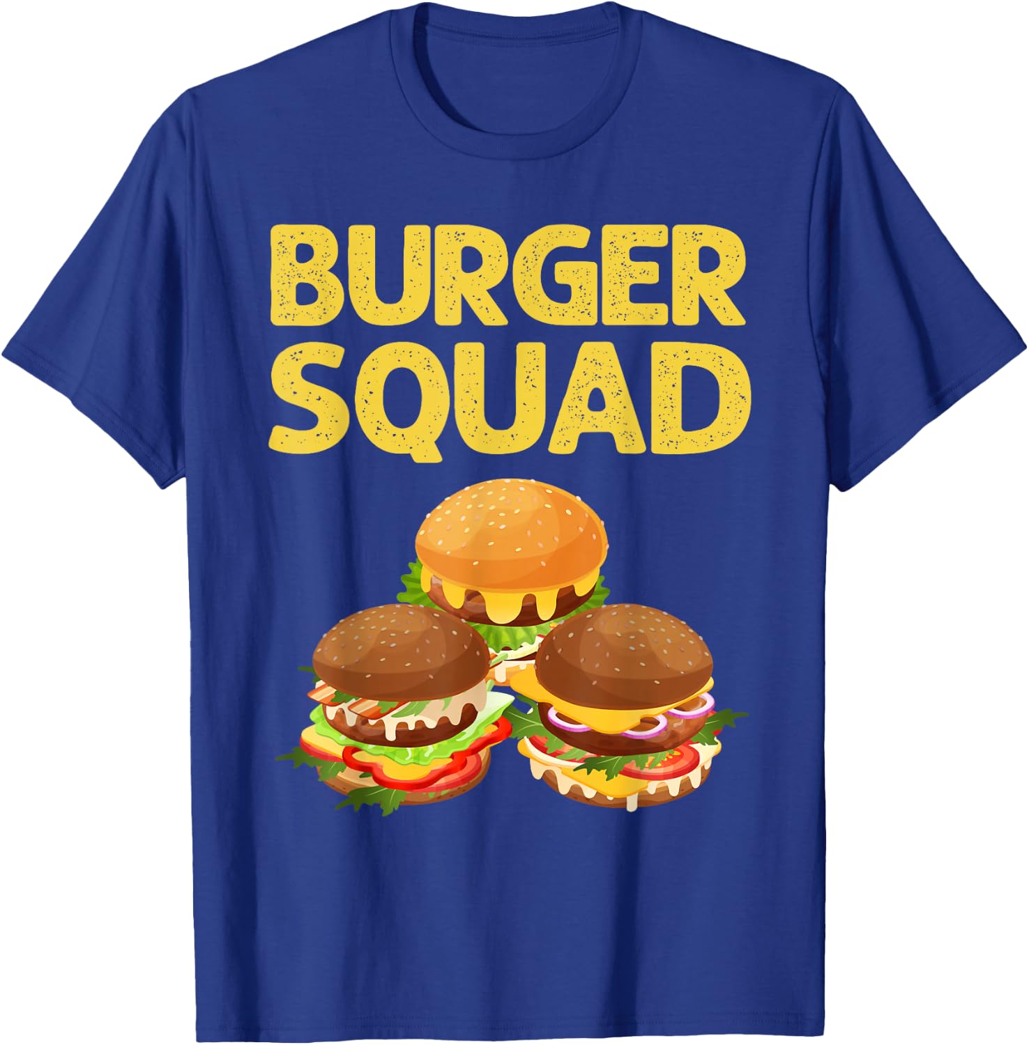 Cool Hamburger Art Men Women Cheeseburger Fast Food Burger T-Shirt - T-Shirt | Royal