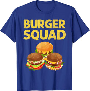 Cool Hamburger Art Men Women Cheeseburger Fast Food Burger T-Shirt - T-Shirt | Royal