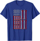 USA Red White and Blue Wrench Flag - Car Motor Repair Worker T-Shirt - T-Shirt | Royal