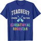 Vintage TEACHER I Prefer the Term EDUCATIONAL ROCKSTAR Crew T-Shirt - T-Shirt | Royal