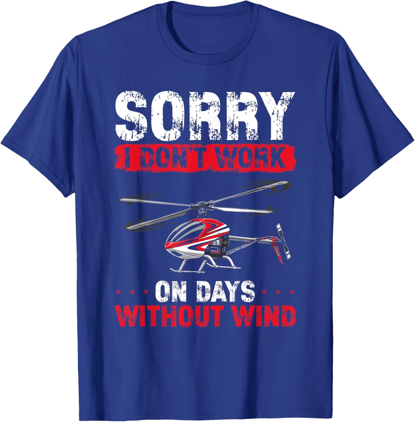 RC Helicopter Remote Control Design Graphic Hobby Pilot T-Shirt - T-Shirt | Royal