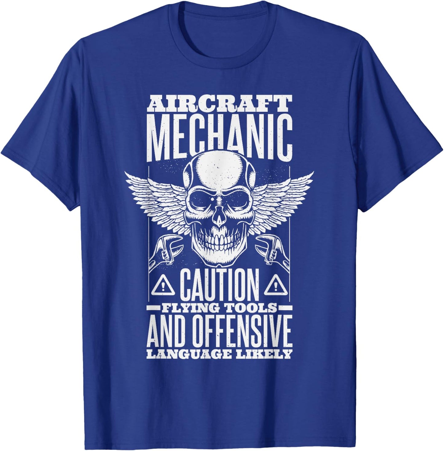 Aircraft Mechanic Flying Tools And Offensive Language, Plane T-Shirt - T-Shirt | Royal