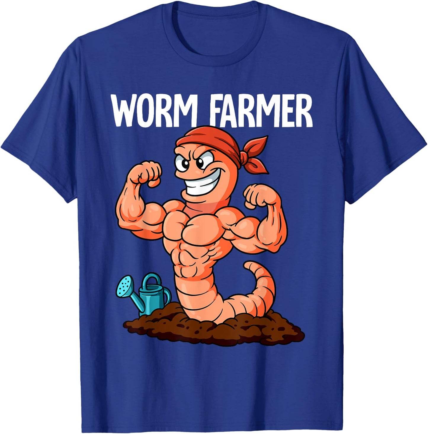 Worm Farmer Vermiculture Gardening Farming Composting T-Shirt - T-Shirt | Royal