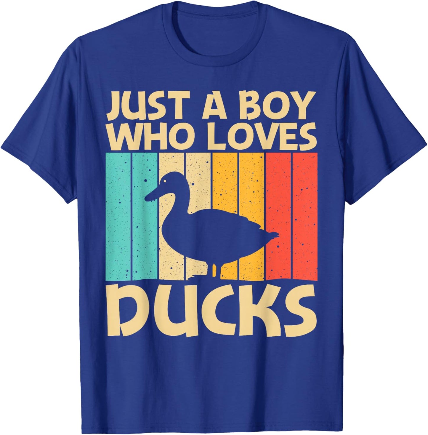 Funny Duck Design For Boys Kids Duck Farmer Hunting Lovers T-Shirt - T-Shirt | Royal