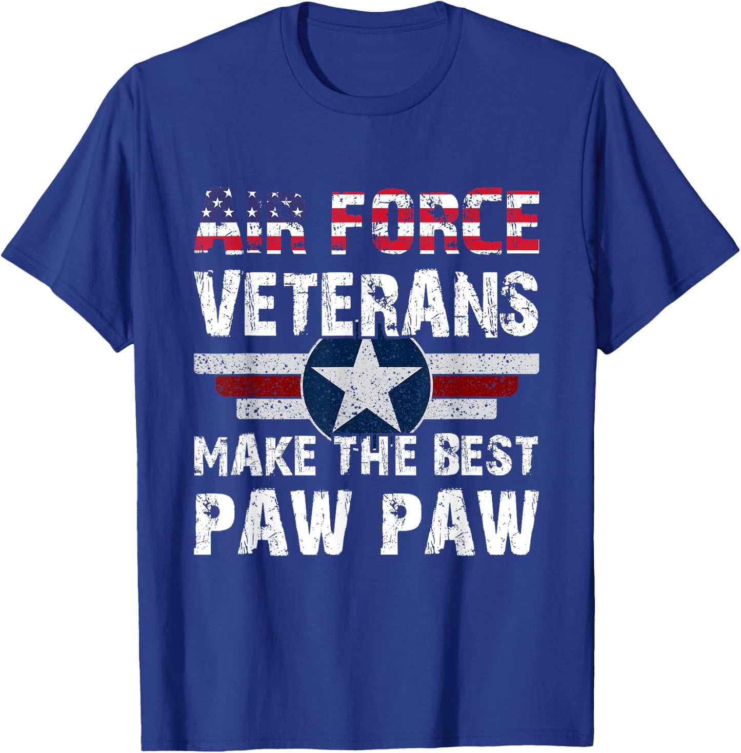 Proud Air Force Veterans Make The Best Paw Paw US Flag T-Shirt - T-Shirt | Royal