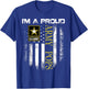 Vintage I'm A Proud Army Pops With American Flag Gift T-Shirt - T-Shirt | Royal