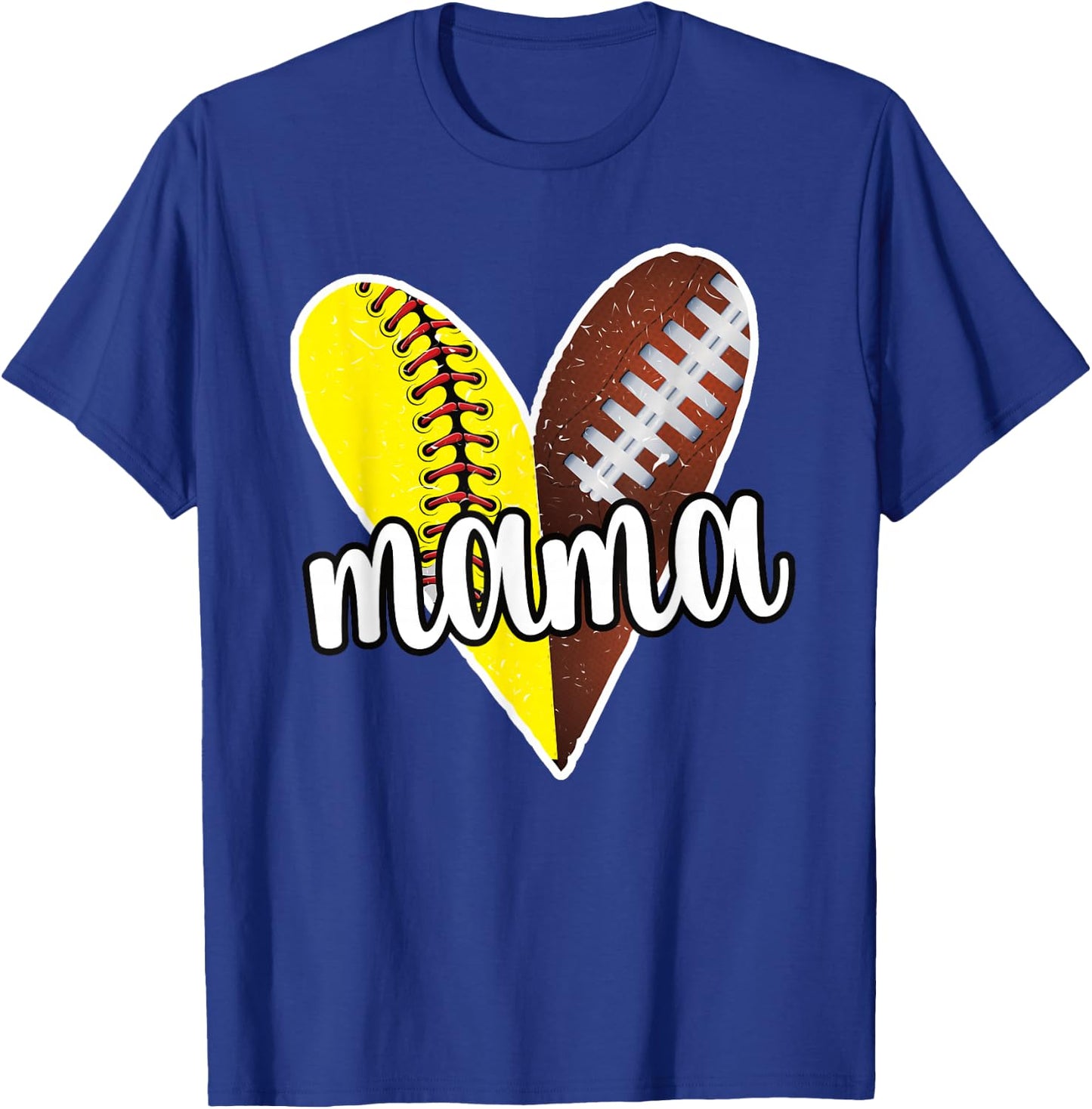 Baller Mama Proud Softball Football Player Ball Mom T-Shirt - T-Shirt | Royal