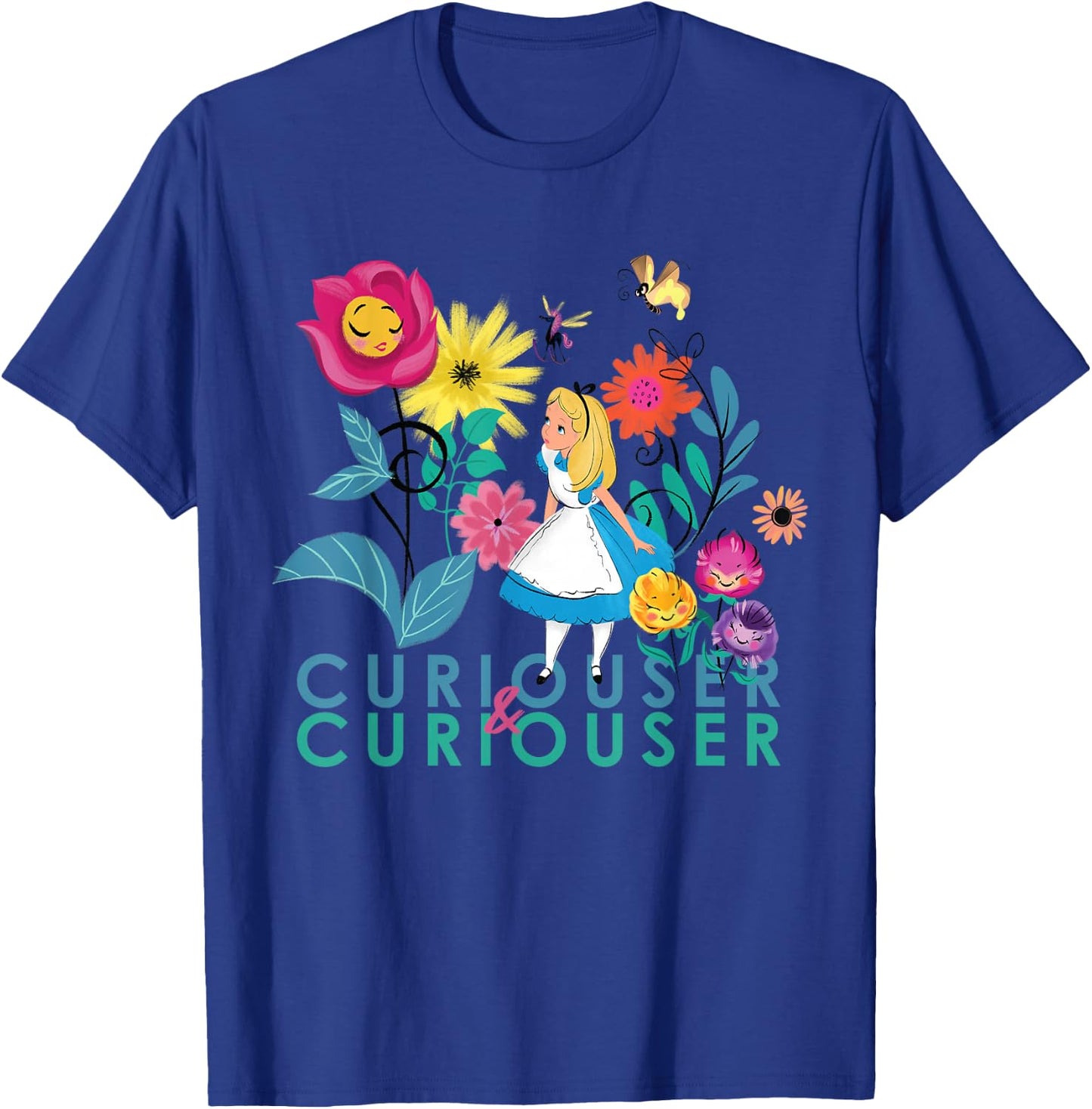 Disney Alice in Wonderland Curiouser & Curiouser Small T-Shirt - T-Shirt | Royal