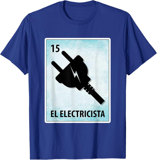 El Electricista Mexican Electrician Cards T-Shirt - T-Shirt | Royal