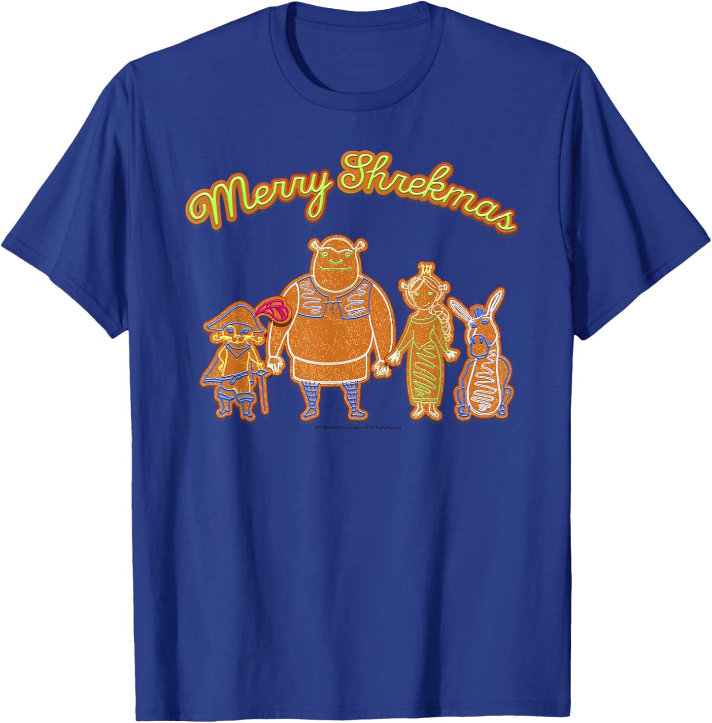 Shrek Merry Shrekmas Group Shot Holiday Cookies Portrait T-Shirt - T-Shirt | Royal