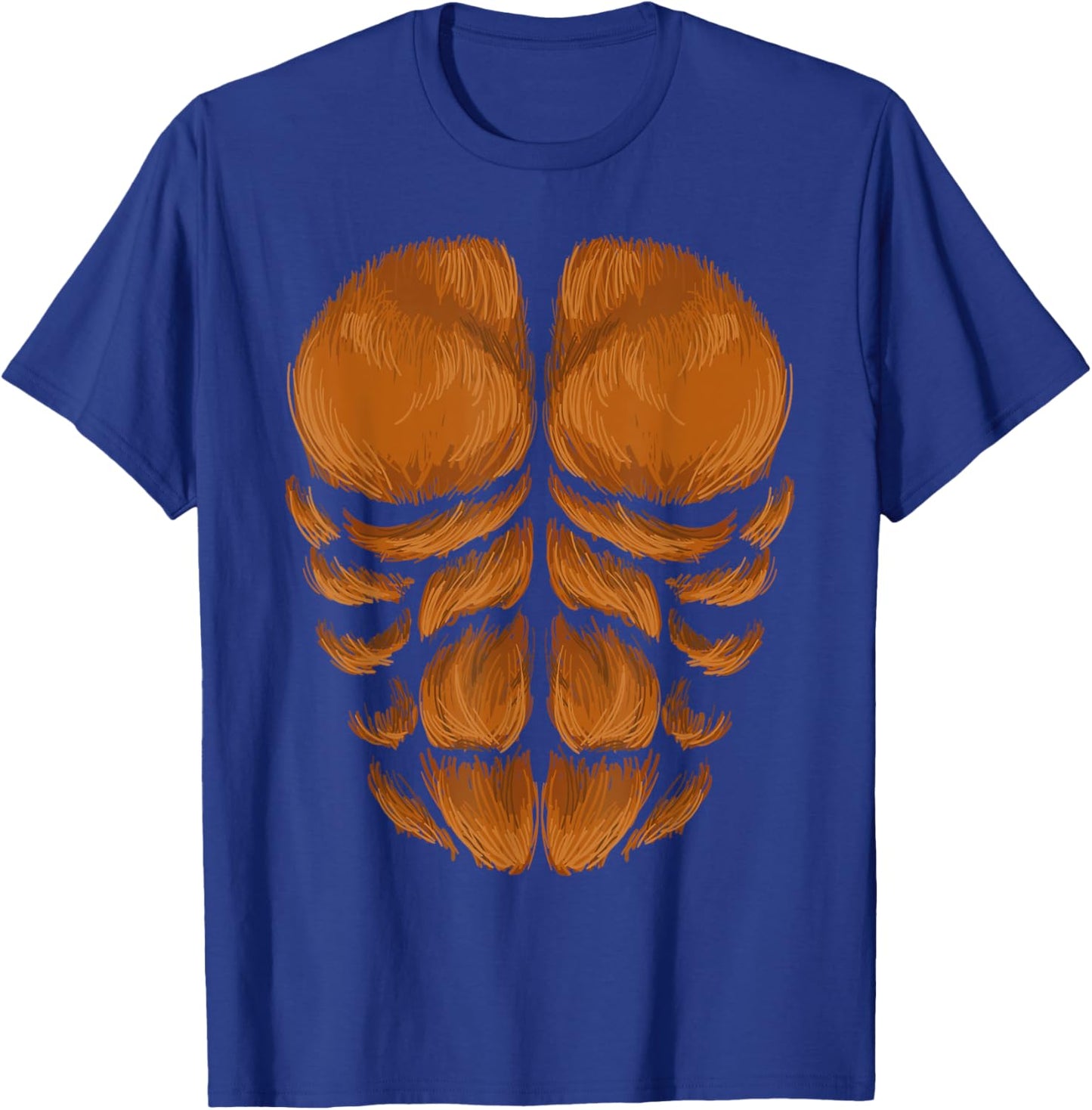 Bigfoot Chest Halloween Costume Hairy Monkey Sasquatch T-Shirt - T-Shirt | Royal