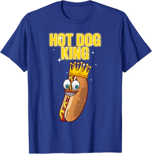 Funny Hot Dog Gift Weiner Frankfurter Accessories Cute Hot Dog Design Women Kids Food Hot Dog Lovers T-Shirt - T-Shirt | Royal