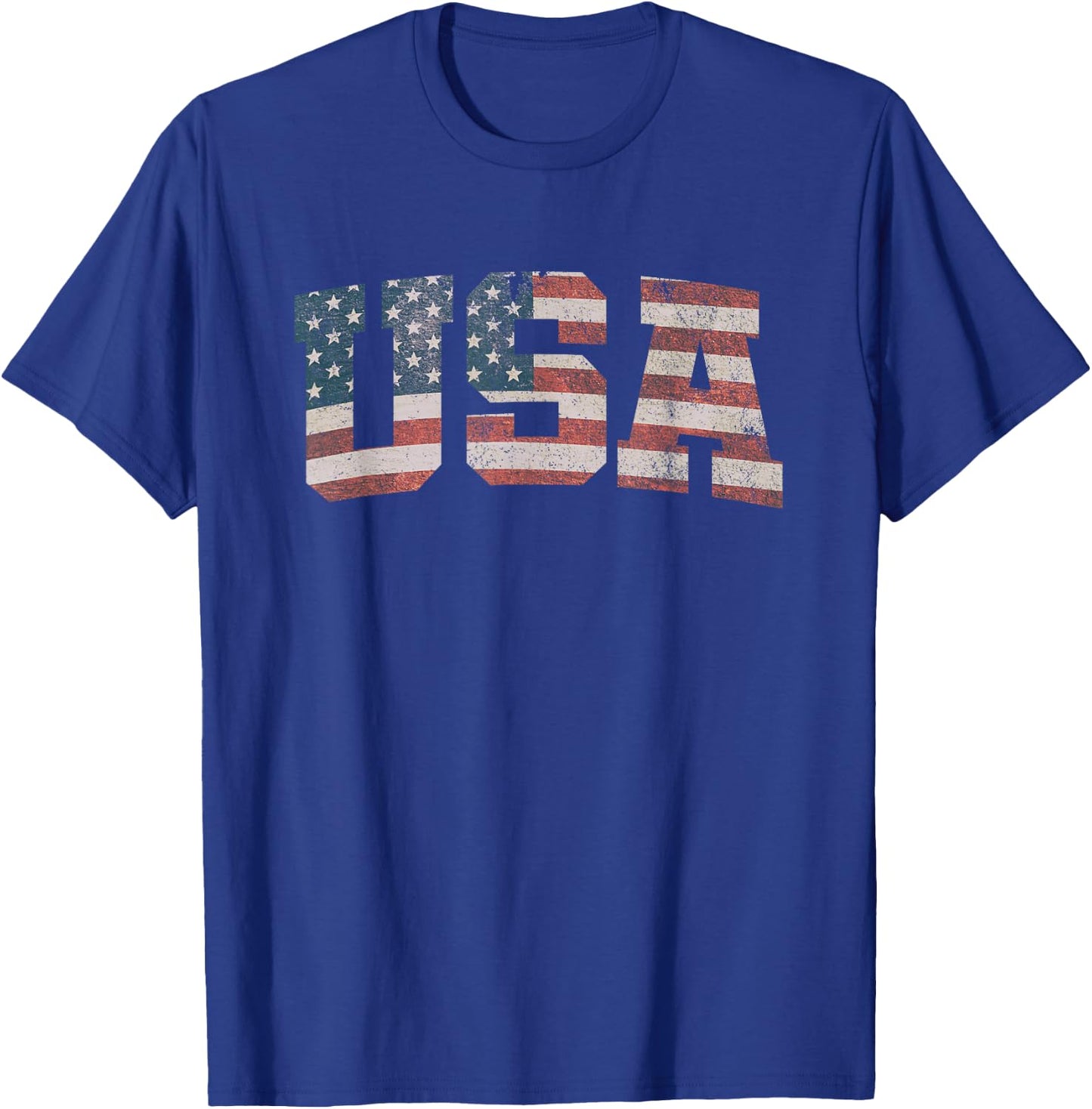 USA US Flag Patriotic 4th of July America T-Shirt - T-Shirt | Royal