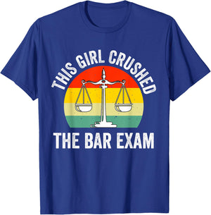 The Bar Exam Passed Funny New Lawyer Attorney Graduate Law T-Shirt - T-Shirt | Royal