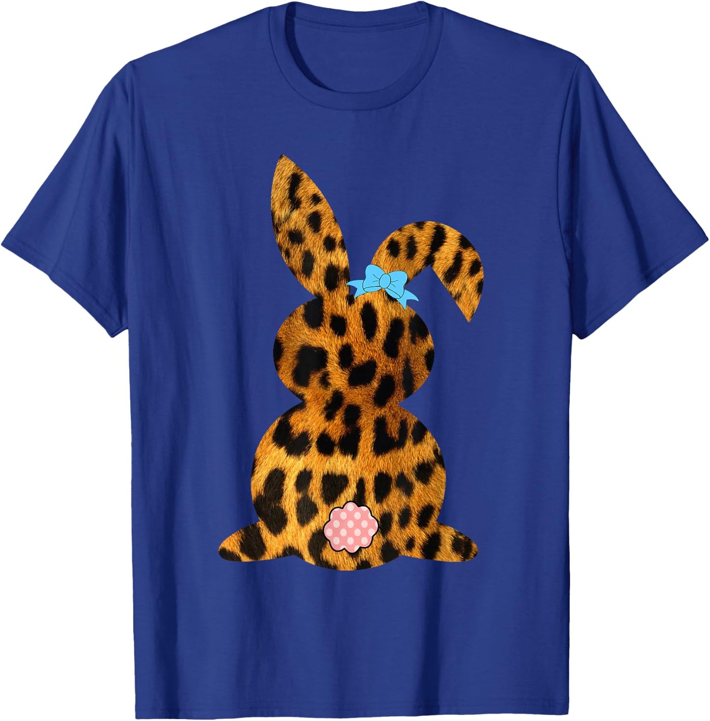 Easter Bunny Shirt Leopard Pattern Rabbit 2023 T-Shirt - T-Shirt | Royal