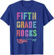 5th GRADE ROCKS Test Teacher Rockstar Squad Fifth Gr I Teach Men Women Kids T-Shirt - T-Shirt | Royal