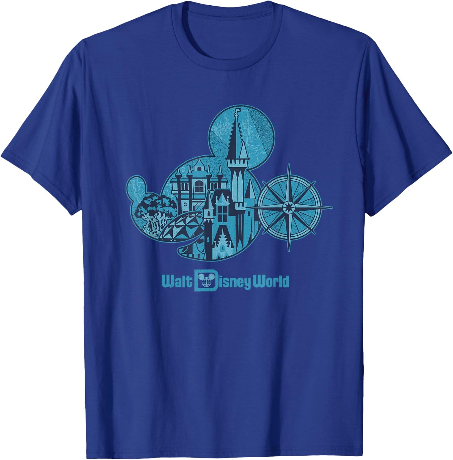 Walt Disney World 50th Anniversary Mickey Head Small T-Shirt - T-Shirt | Royal