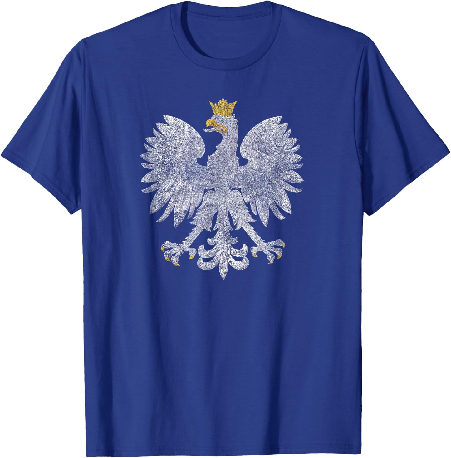 Poland Flag Cool Polska Flaga Vintage Polish Eagle Women Men T-Shirt - T-Shirt | Royal