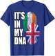 British And Irish Mix DNA Flag Heritage T-Shirt - T-Shirt | Royal