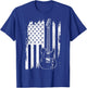 Lets Rock Rock n Roll Guitar Retro USA Flag Music T-Shirt - T-Shirt | Royal