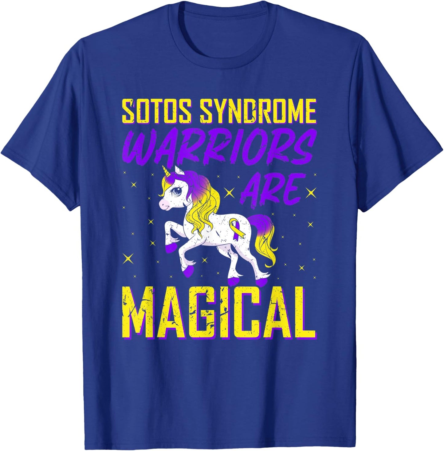 Sotos Syndrome Warriors Are Magical Awareness Unicorn T-Shirt - T-Shirt | Royal