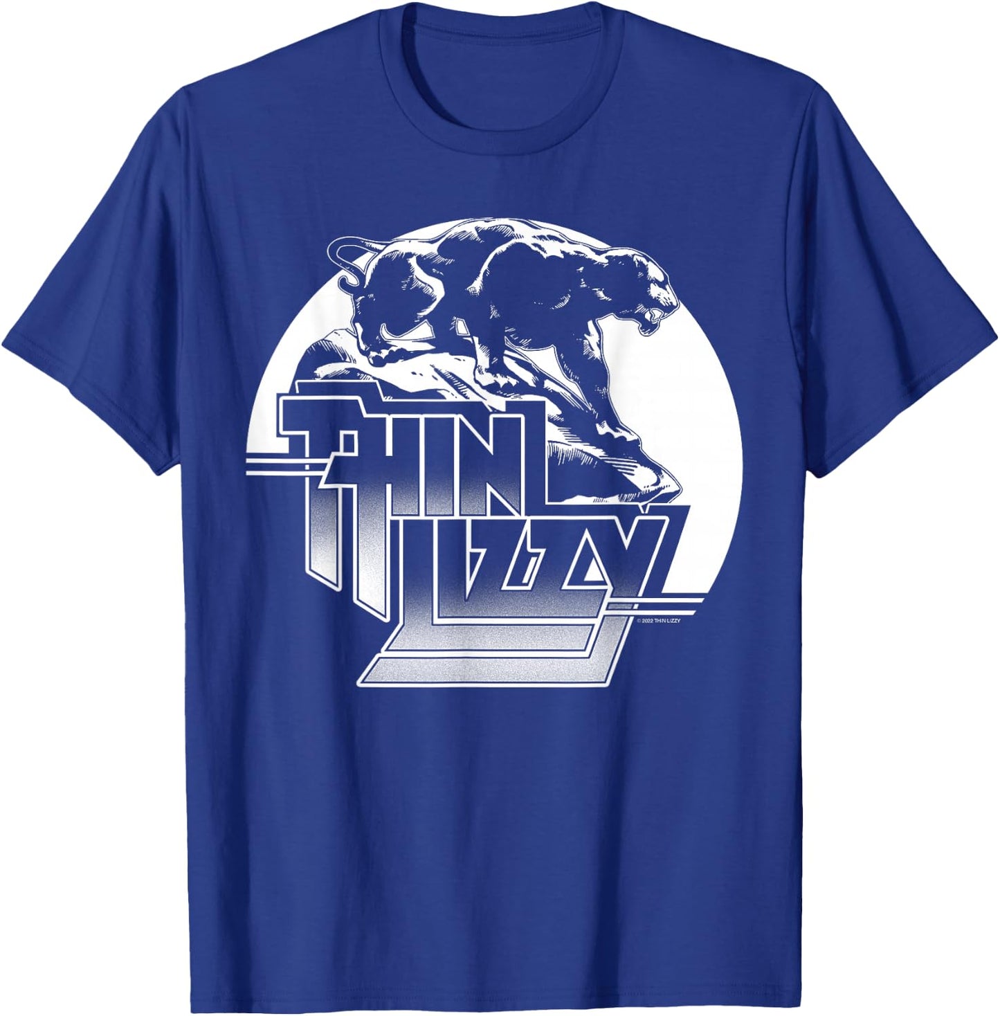 Thin Lizzy – Night Life Panther Circle T-Shirt - T-Shirt | Royal