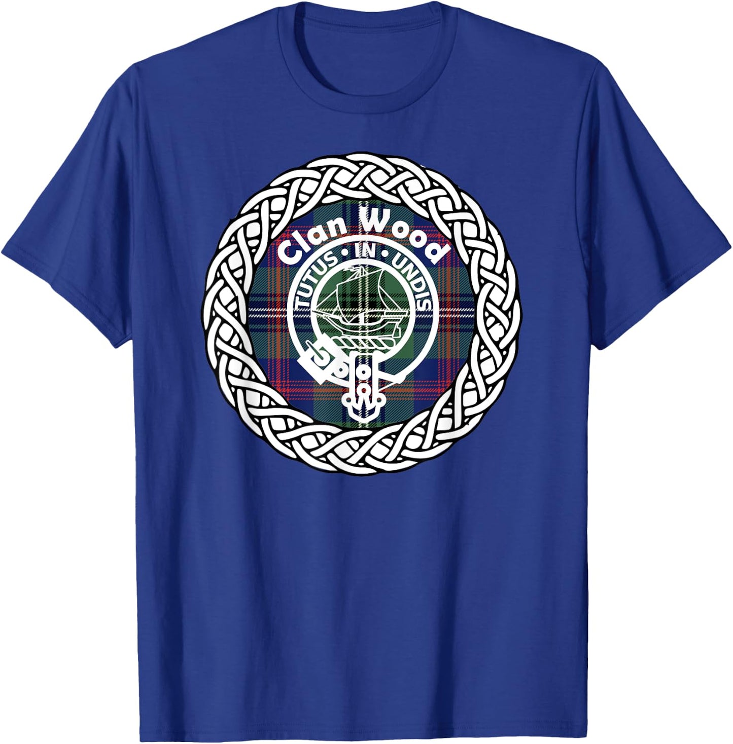 Wood surname Scottish clan tartan crest badge T-Shirt - T-Shirt | Royal