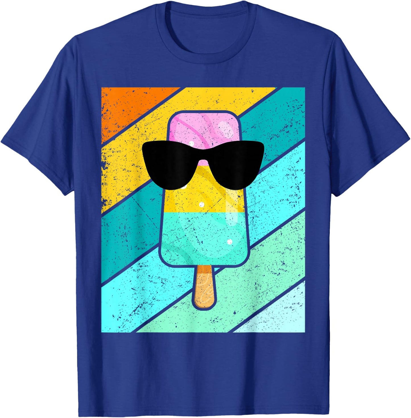 Cool Popsicle Summer Break Sunglass Funny Ice Cream Lover T-Shirt - T-Shirt | Royal