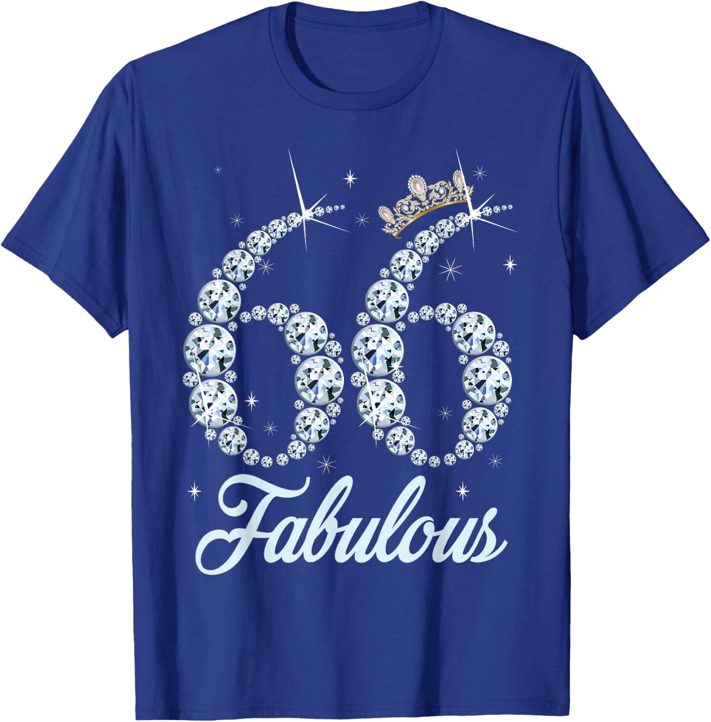 66 Year Old Its My 66th Birthday Queen Diamond Heels Crown T-Shirt - T-Shirt | Royal