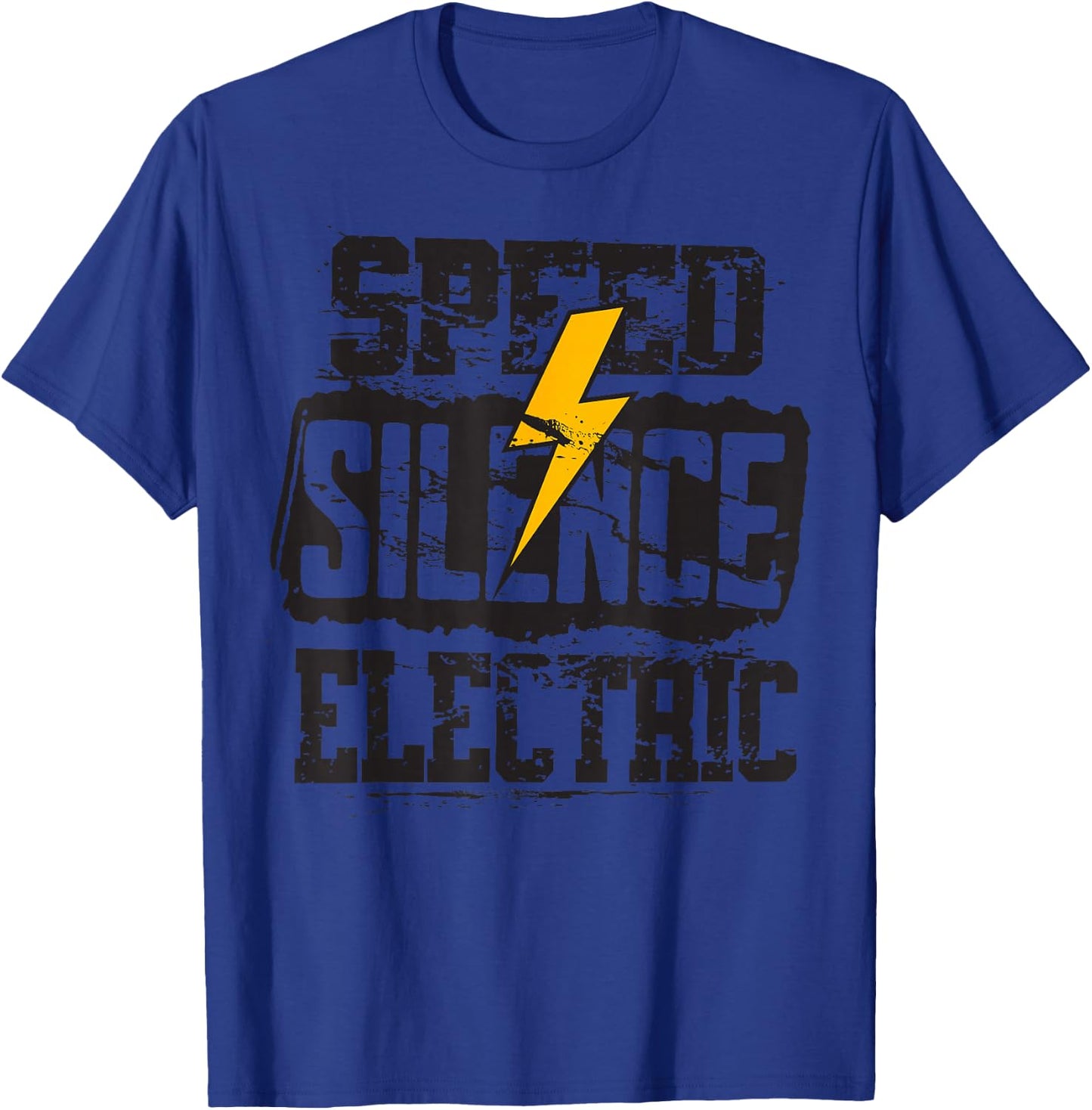 Speed Silence Electric E Cars Driver EV Electric Car T-Shirt - T-Shirt | Royal