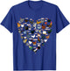 Funny Heart Design List Of Chicken Breeds T-Shirt - T-Shirt | Royal