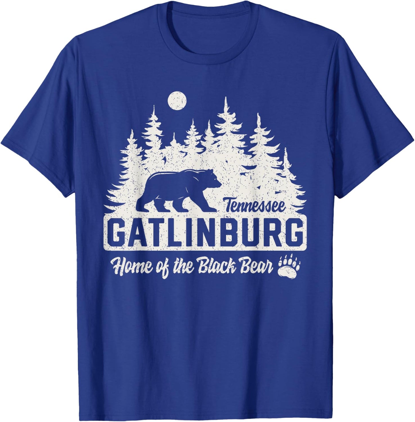 Gatlinburg Tennessee Black Bear Great Smoky Mountains T-Shirt - T-Shirt | Royal