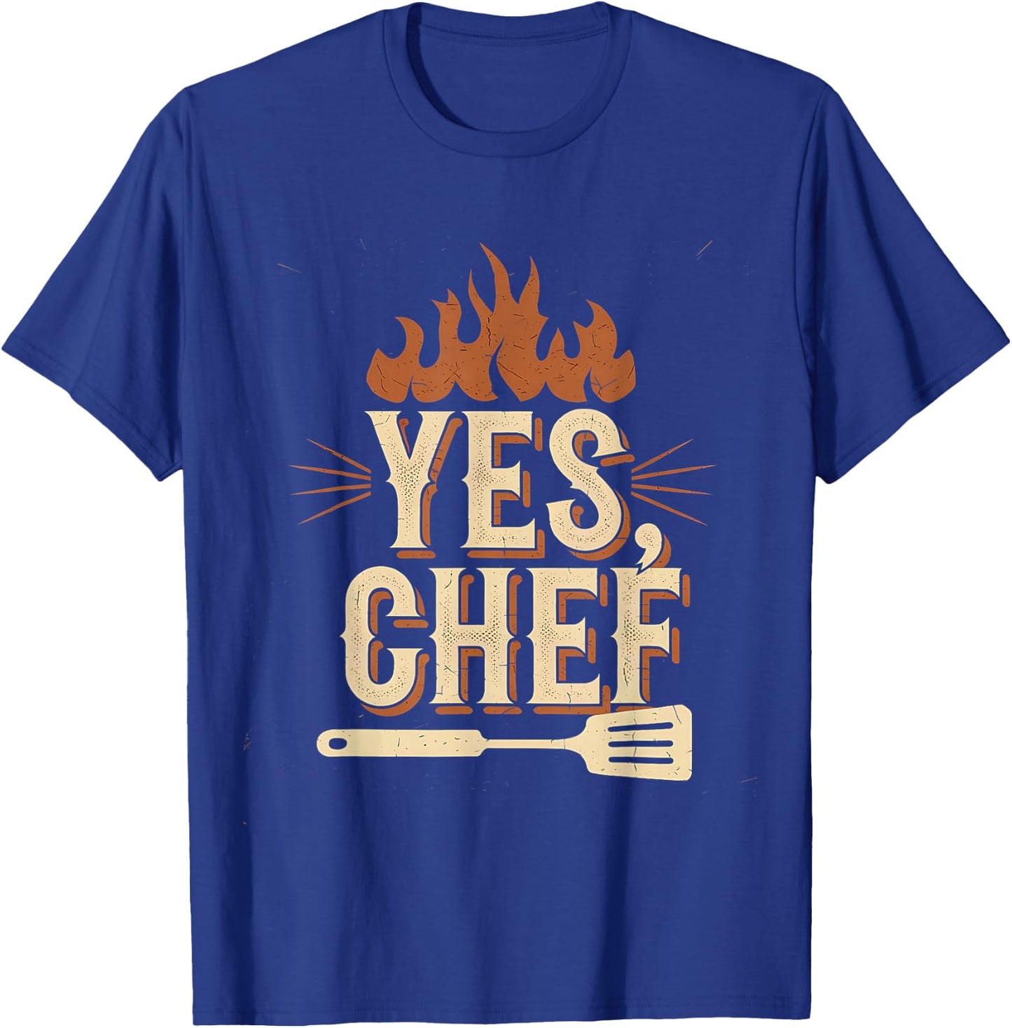 Yes Chef Design for Cooks, Chefs, Waiters, Restaurant Staff T-Shirt - T-Shirt | Royal