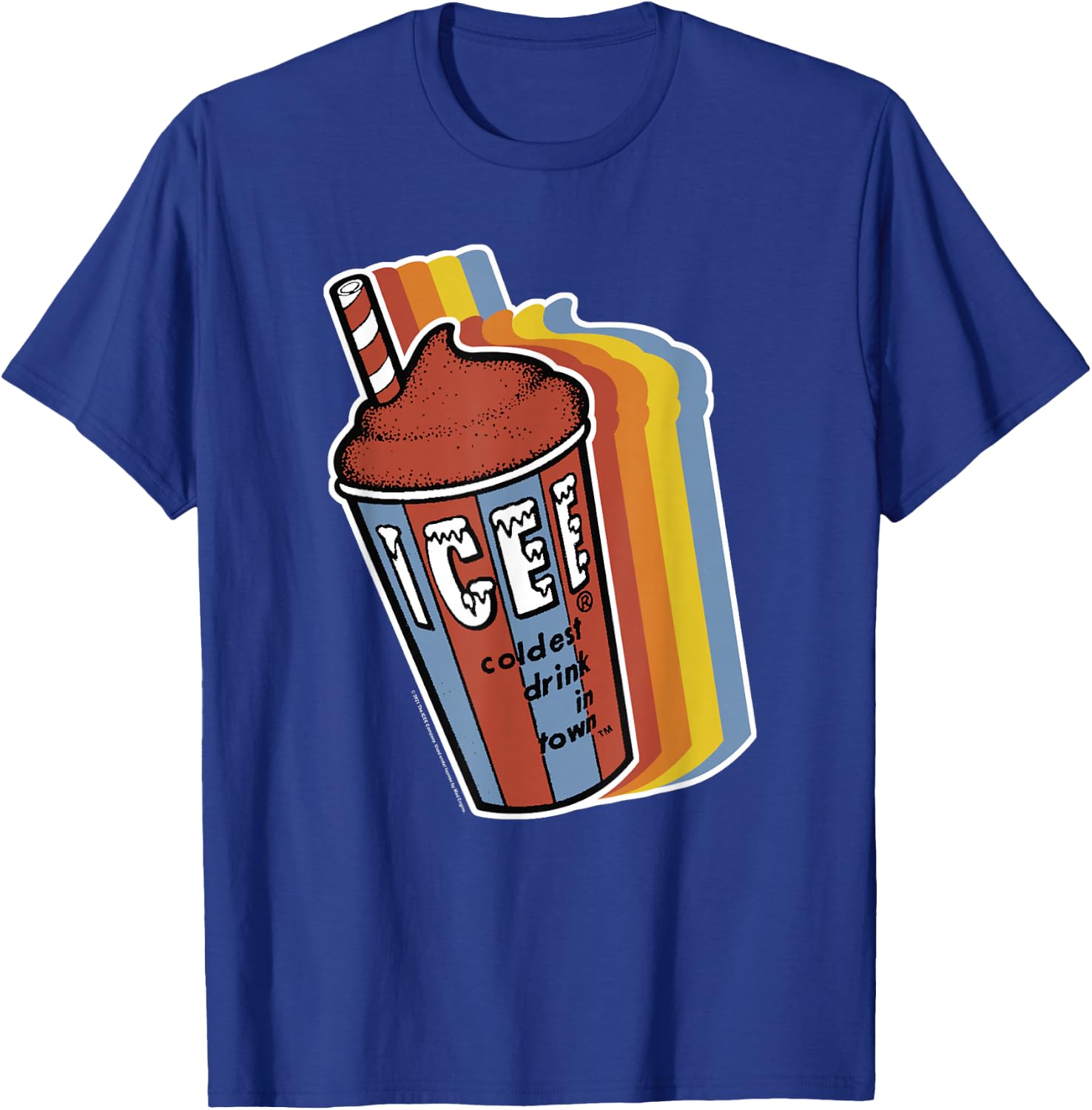 ICEE Classic Vintage Rainbow ICEE T-Shirt - T-Shirt | Royal