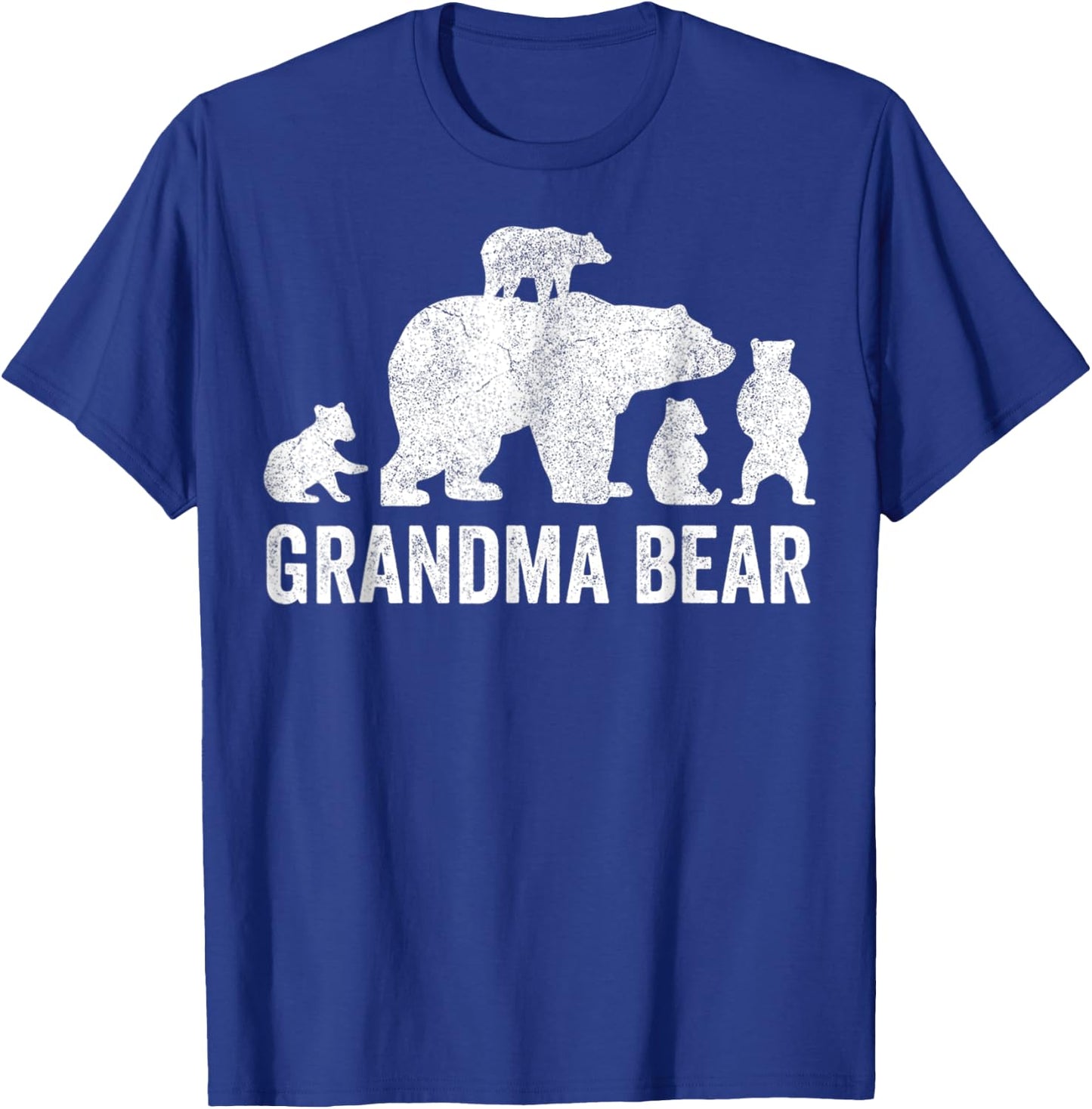 Grandma Bear With Four Cub Cute Mother's Day T-Shirt - T-Shirt | Royal
