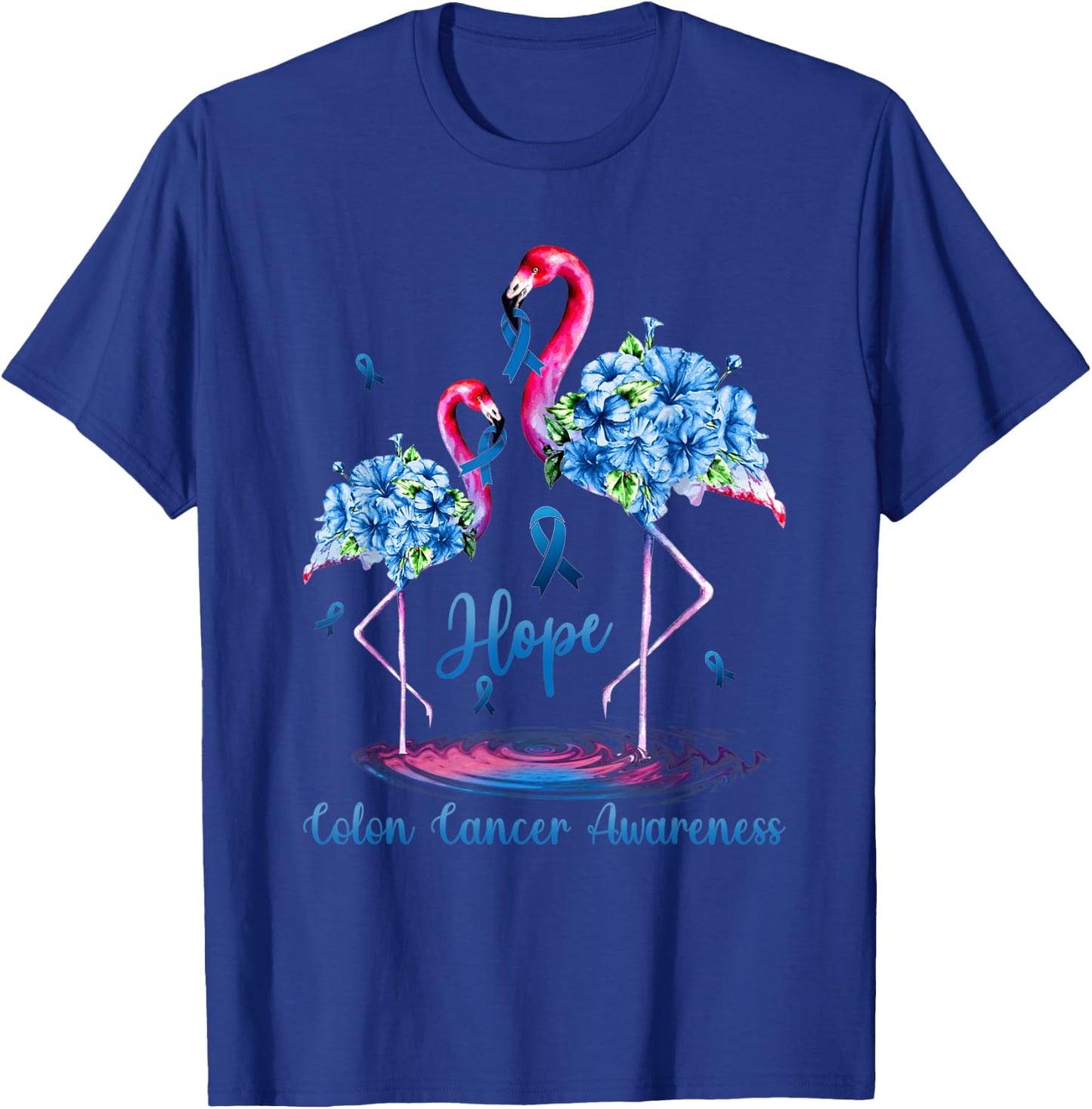 Flamingo Colon Cancer Awareness T-Shirt - T-Shirt | Royal