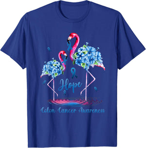 Flamingo Colon Cancer Awareness T-Shirt - T-Shirt | Royal