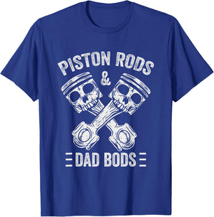 Piston Rods And Dad Bods Diesel Car Mechanic Garage Auto T-Shirt - T-Shirt | Royal