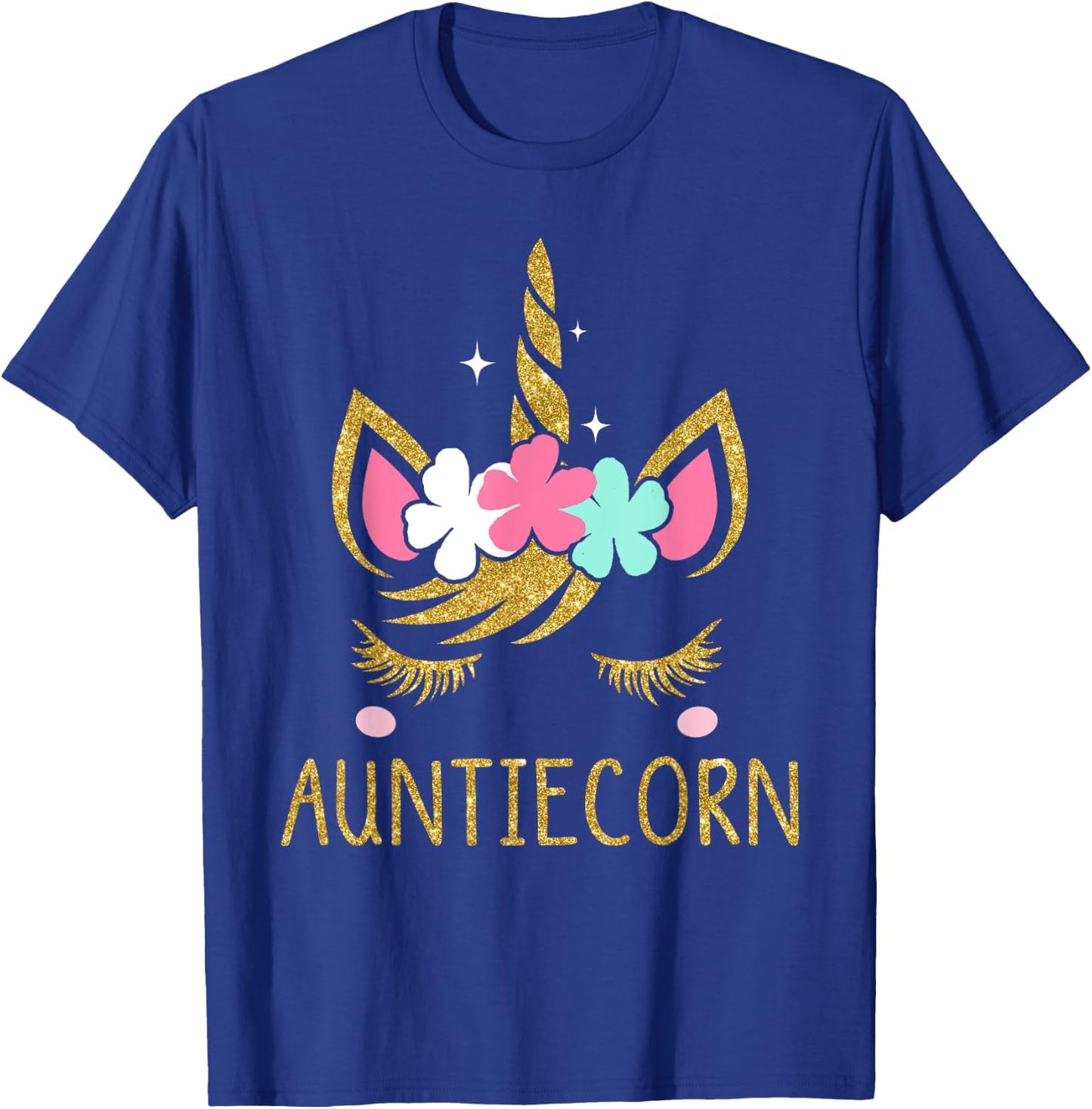 Auntiecorn Unicorn Auntie T-Shirt - T-Shirt | Royal
