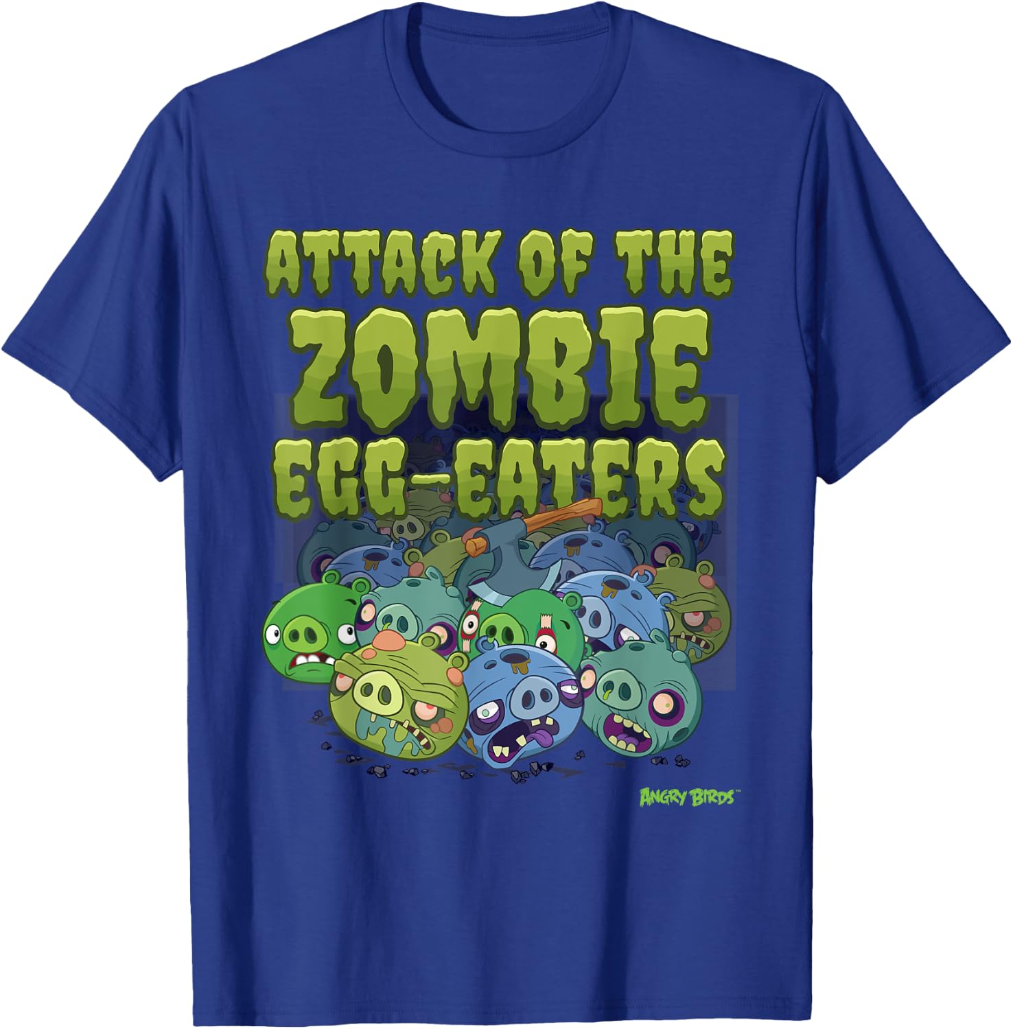 Angry Birds Halloween Pig Zombie Official Merchandise T-Shirt - T-Shirt | Royal
