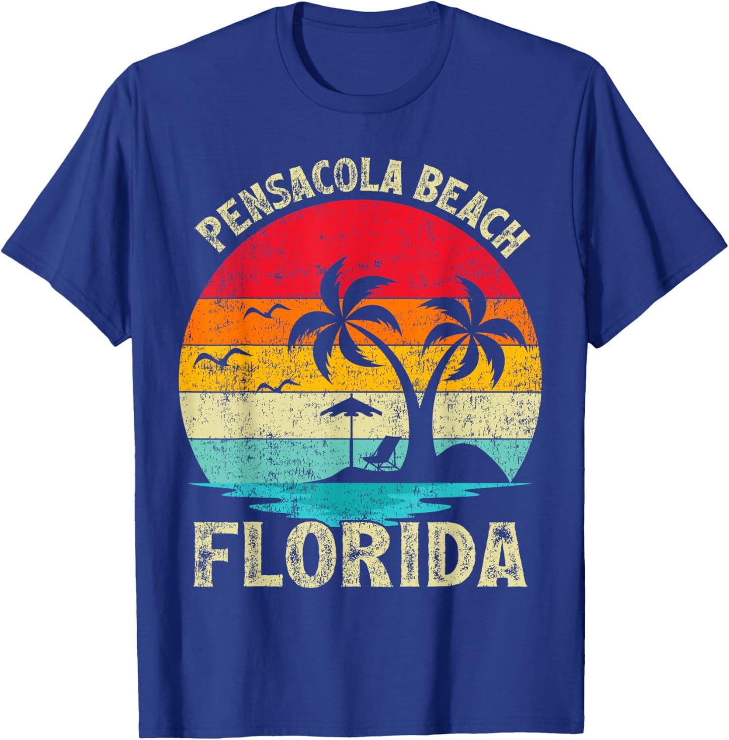 Family Vacation Vintage Retro Florida Pensacola Beach Women Kids T-Shirt - T-Shirt | Royal