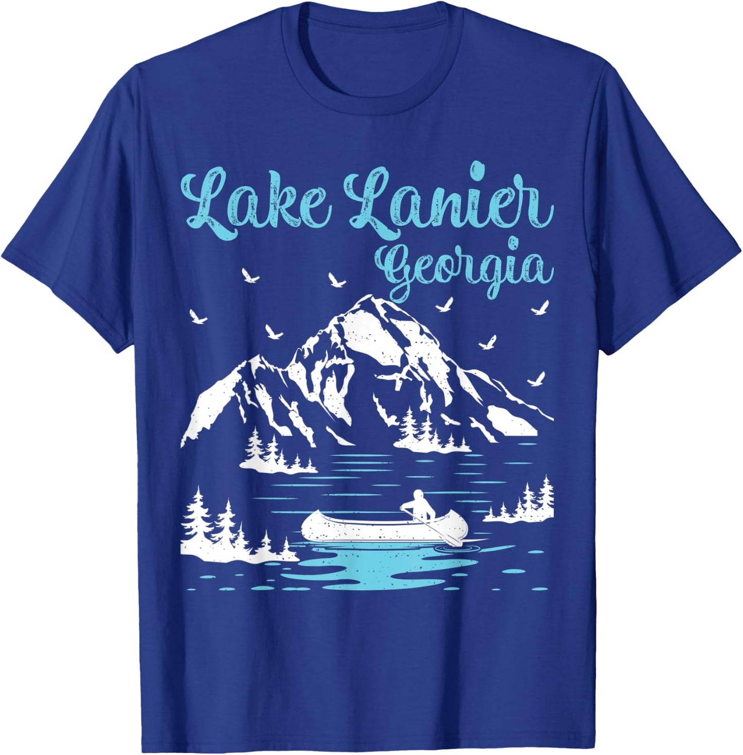 Summer Vacation Retro Georgia Lake Lanier Women Kids T-Shirt - T-Shirt | Royal