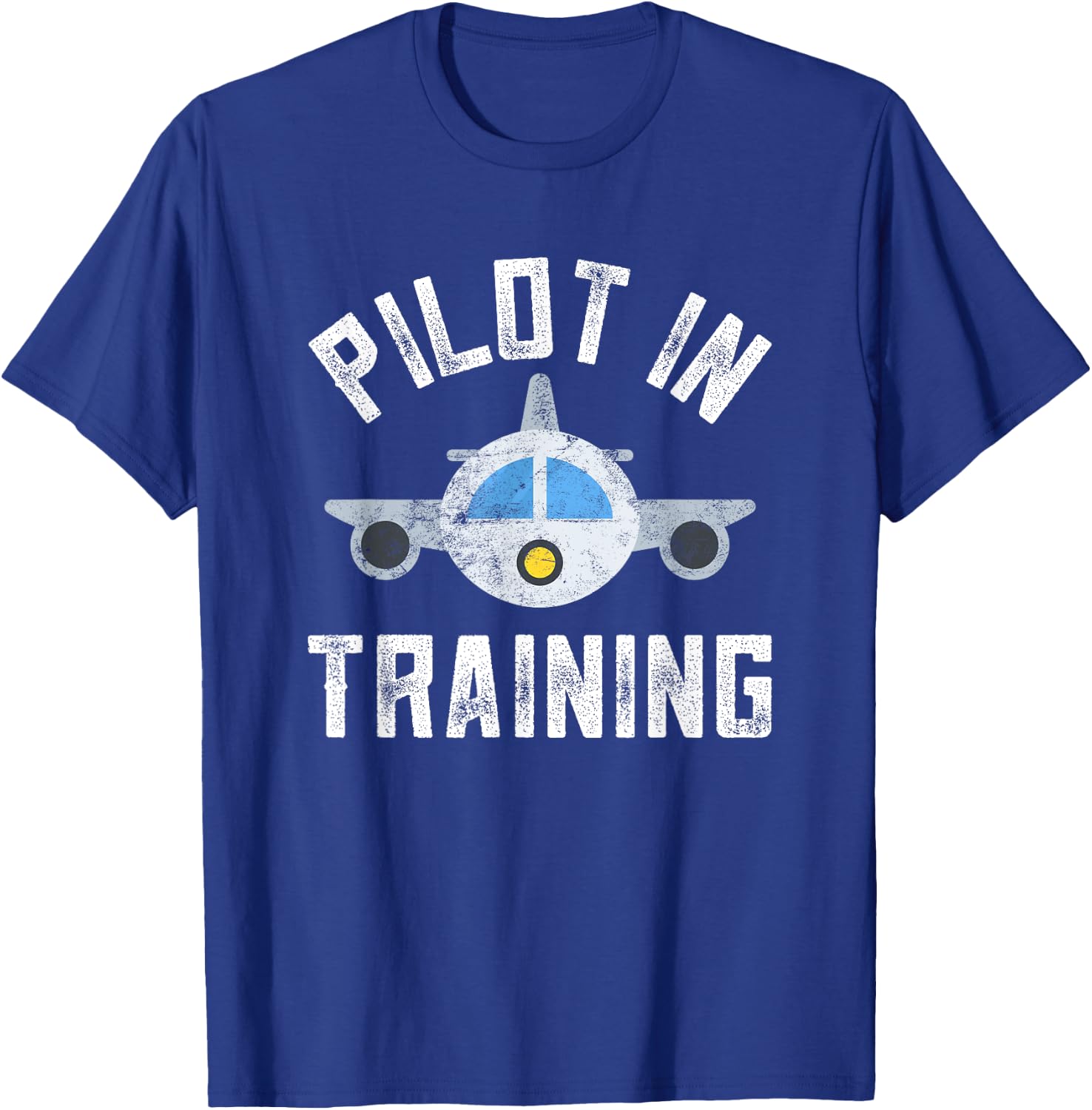 Future Pilot In Training Progress Daddys CoPilot Kids Plane T-Shirt - T-Shirt | Royal