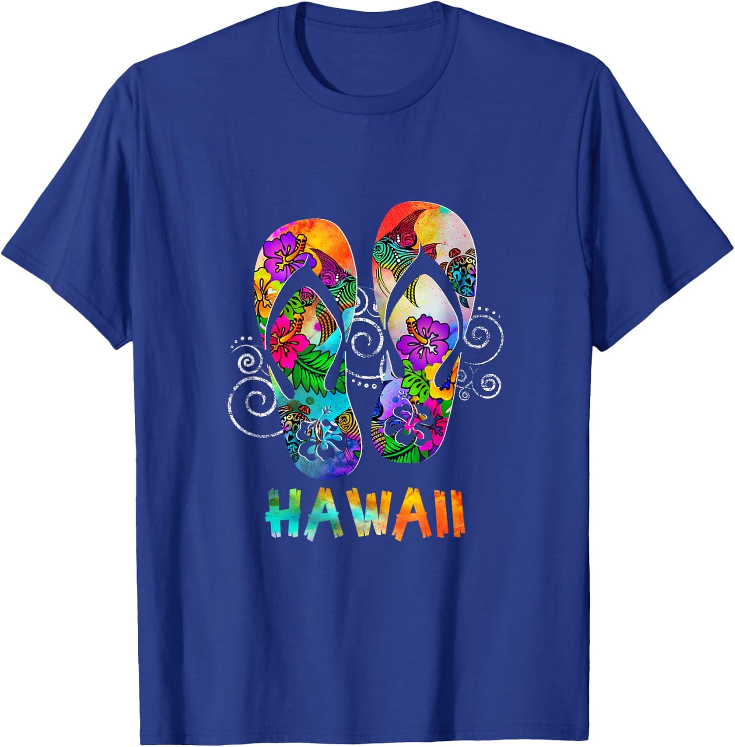 Cute Hawaii Beach Flipflops Hawaiian Island Cruise Vacay T-Shirt - T-Shirt | Royal