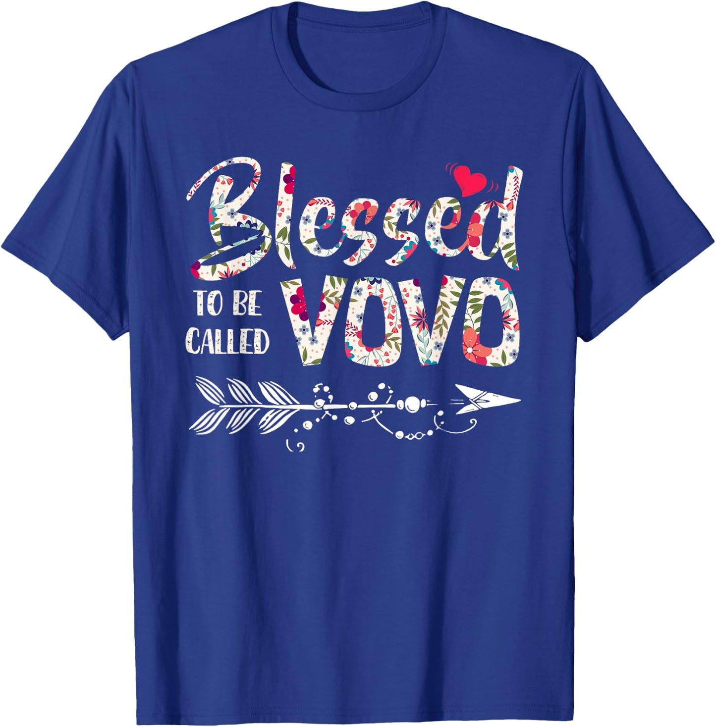 Blessed To Be Called VoVo T Shirt Gift Floral VoVo T-Shirt - T-Shirt | Royal