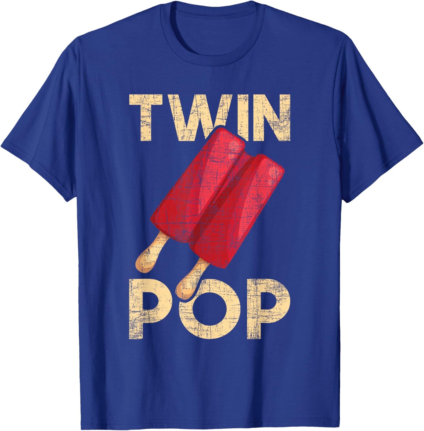 Twin Pop - Grandpa Granddad Of Twins T-Shirt - T-Shirt | Royal