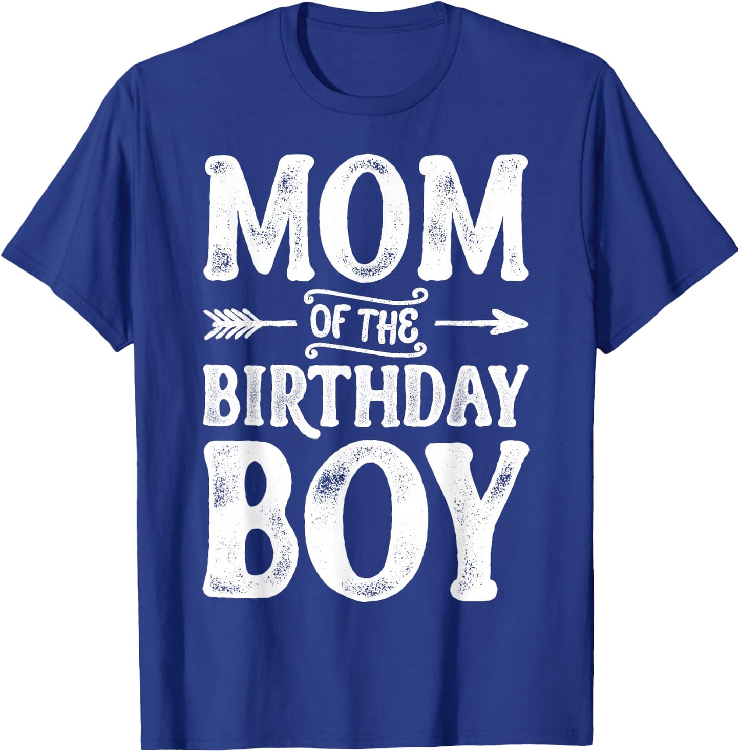 Mom of the Birthday Boy Funny Mother Mama Family Matching T-Shirt - T-Shirt | Royal