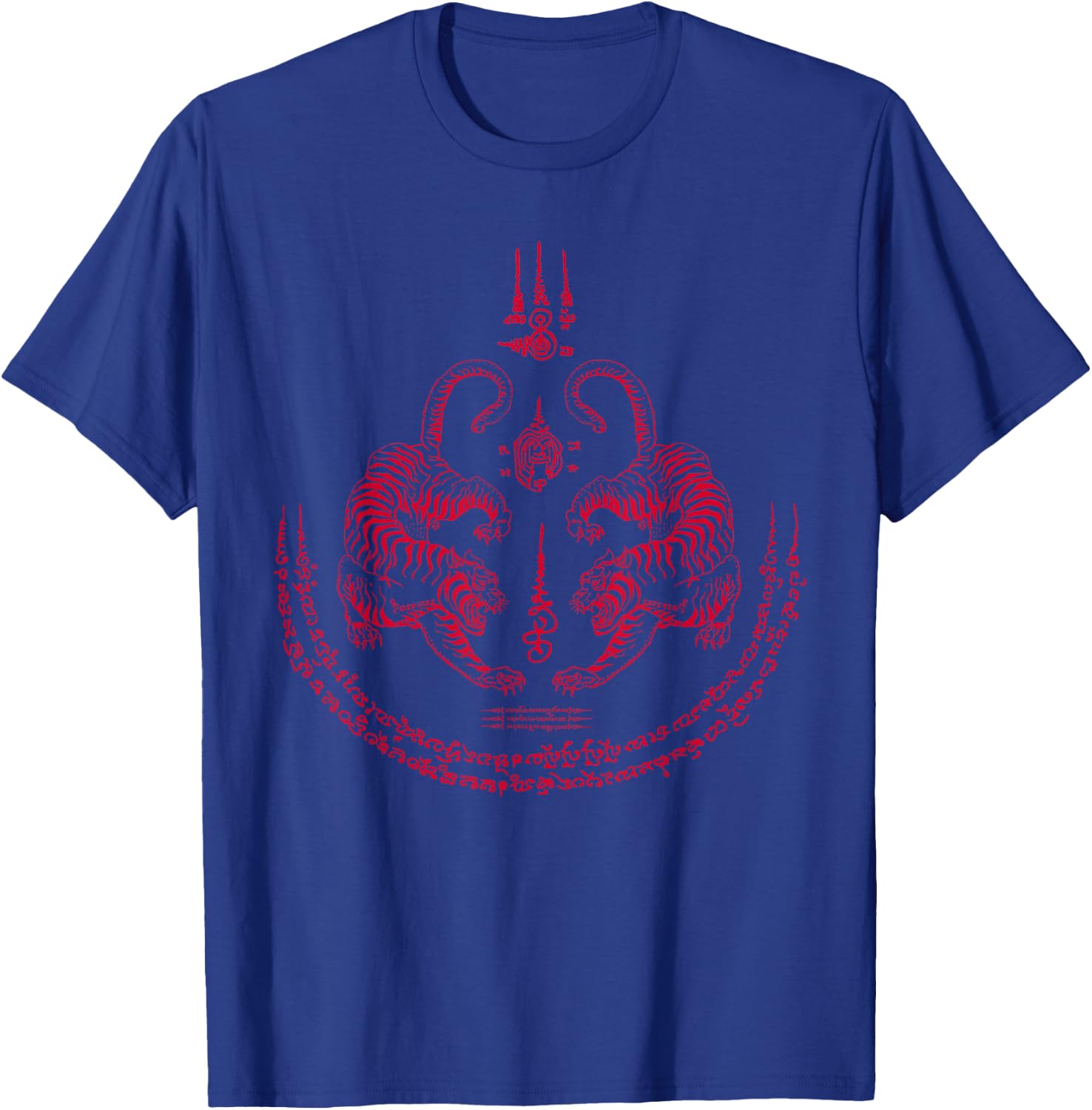 Thai Tiger Sak Yant Spiritual Symbols Thailand T-Shirt - T-Shirt | Royal